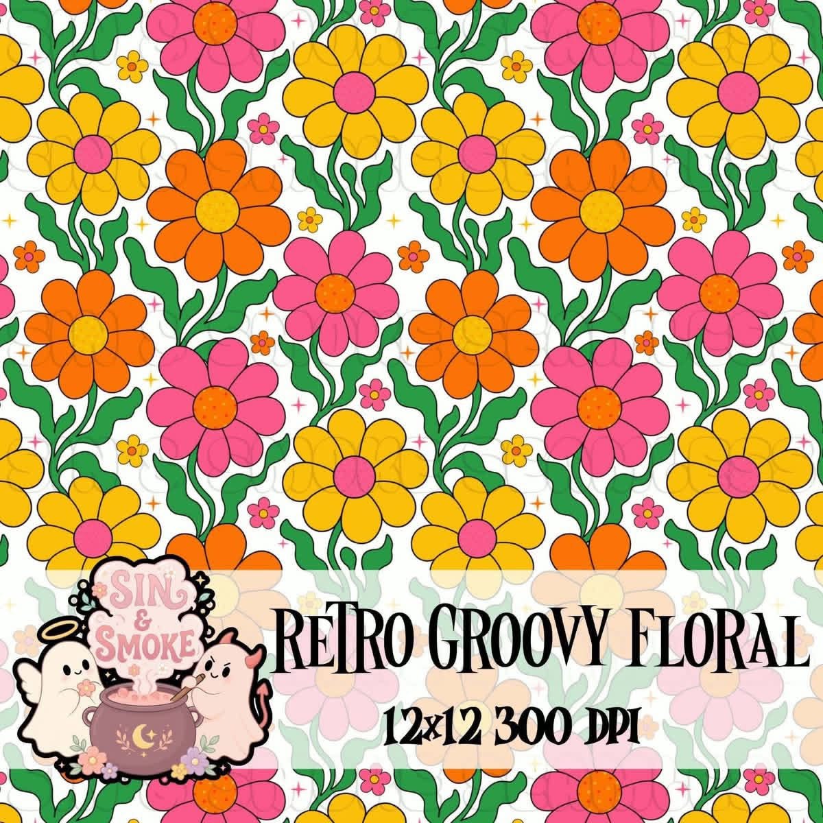 RETRO GROOVY FLORAL