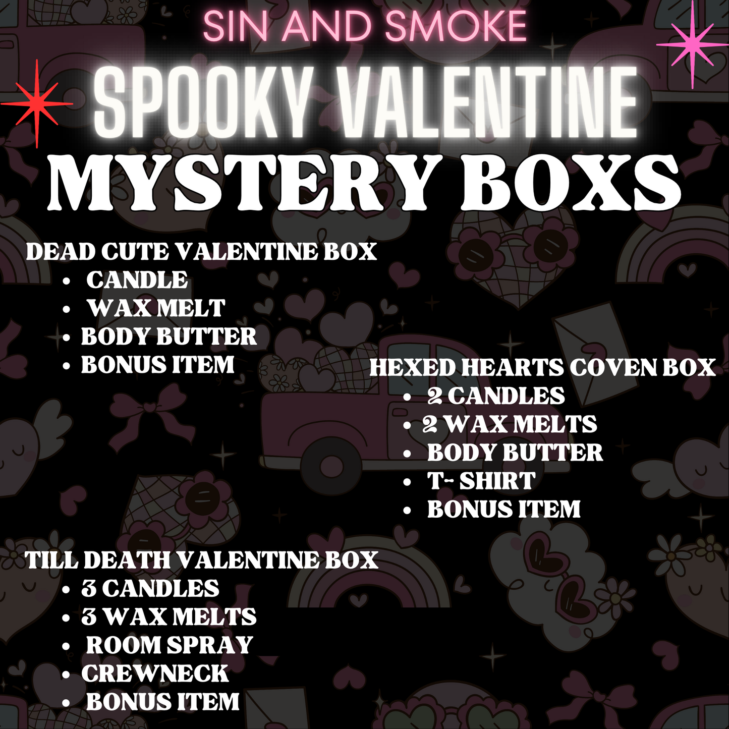 Spooky Valentine Mystery Boxes